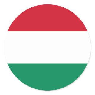 Hungary (Hungarian) Flag Classic Round Sticker