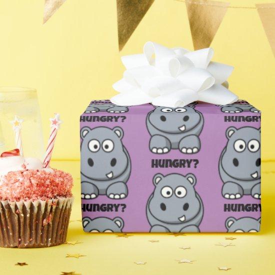 Hungry Hippo Funny Kids Hippopotamus Cartoon