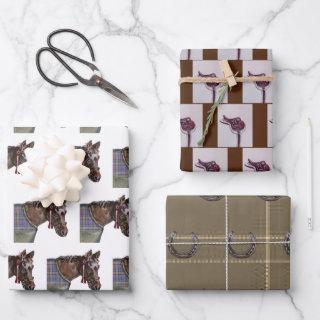hunt club horse, tack, horse shoe  sheets