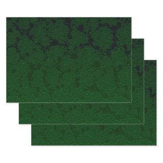 Hunter Green Elegant Succulent Pattern Design  Sheets