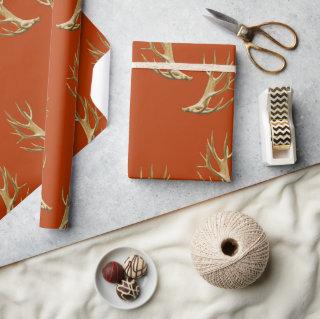 Hunter Theme Deer Antlers Gift Wrap