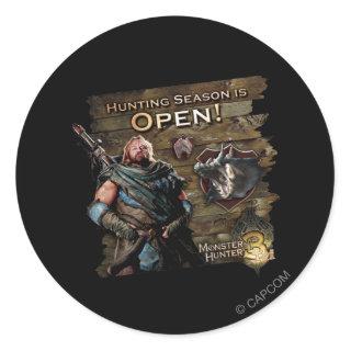 Hunting season is open! classic round sticker