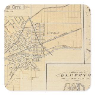 Huntington City, Huntington Co Square Sticker