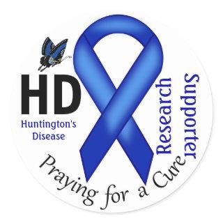 Huntington's Disease HD Awareness Research Support Classic Round Sticker