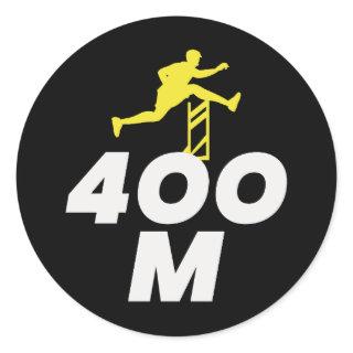 Hurdles Hurdling Hurdler Running Runner Athletes Classic Round Sticker