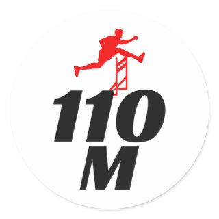Hurdles Hurdling Hurdler Running Runner Athletes Classic Round Sticker