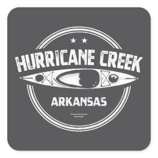 Hurricane Creek Arkansas Kayaking Square Sticker