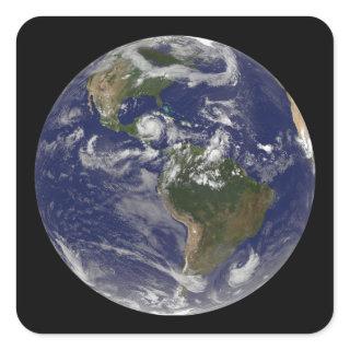 Hurricane Dean Approaches Yucatan Peninsula Square Sticker