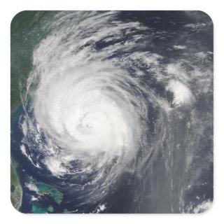 Hurricane Earl grazing the North Carolina coast Square Sticker