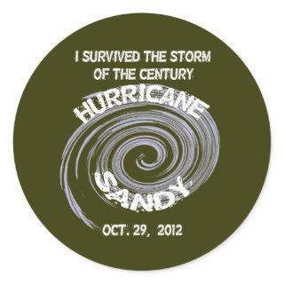 Hurricane Sandy Classic Round Sticker
