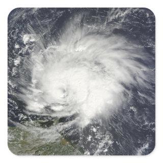 Hurricane Tomas over the Lesser Antilles Square Sticker