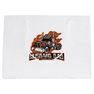 Husband Dad Trucker Legend  Large Gift Bag