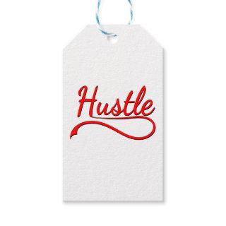 Hustle Typography Art Gift Tags