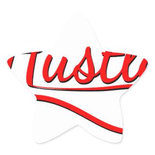 Hustle Typography Art Star Sticker