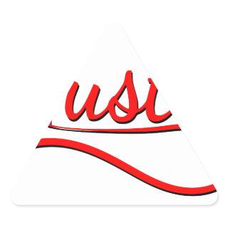 Hustle Typography Art Triangle Sticker