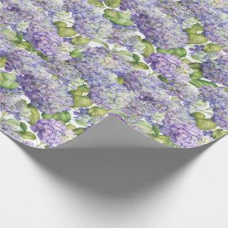 Hydrangea Floral Purple Pattern