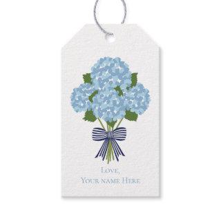 Hydrangea Gift Tag, Custom Blue Grandmillenial  Gift Tags