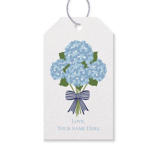 Hydrangea Gift Tag, Custom Blue Grandmillenial  Gift Tags