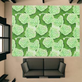Hydrangea watercolor pattern  rug