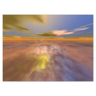 HYPERION WORLD, ALIEN SEASCAPE SKY ,CLOUDS Sci-Fi Tissue Paper