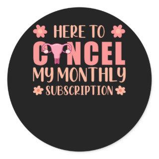 Hysterectomy Support Uterus Removal Survivor Classic Round Sticker