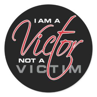 I Am A Victor Not A Victim - Osteen Classic Round Sticker