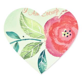 "I Am Enough" Heart Stickers