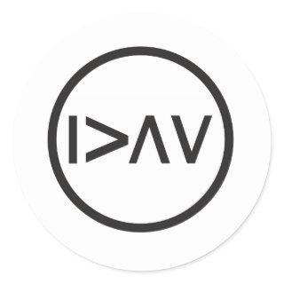 I am greater than my highs and lows classic round sticker