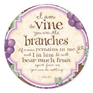 I Am the Vine Scripture Stickers
