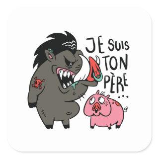 I am your father Warthog and pig Square Sticker