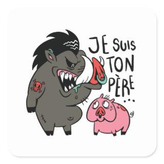 I am your father Warthog and pig Square Sticker