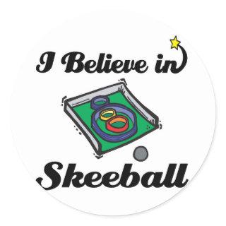 i believe in skeeball classic round sticker