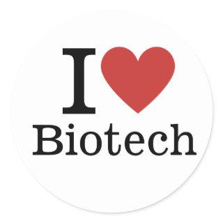 I ❤️ Biotech for Students/Faculty CUSTOM Classic Round Sticker