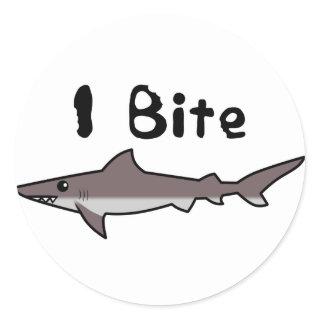 I Bite - Shark Classic Round Sticker