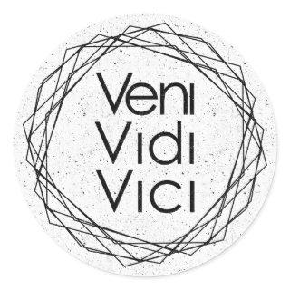 I Came, I Saw, I Conquered "Veni, Vidi, Vici" Classic Round Sticker