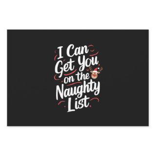 I Can Get You On The Naughty List Funny Christmas  Sheets