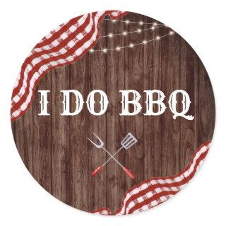 I DO BBQ Backyard Wedding Shower Favors Stickers