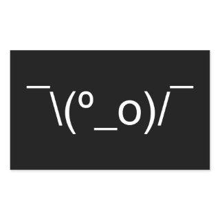 I Dunno LOL ¯\(º_o)/¯ Emoticon Japanese Kaomoji Rectangular Sticker