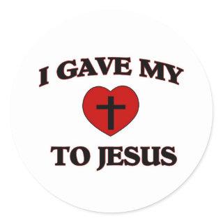 I Gave My (Heart) To Jesus Classic Round Sticker