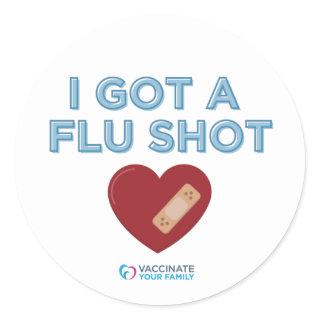 I Got a Flu Shot Classic Round Sticker