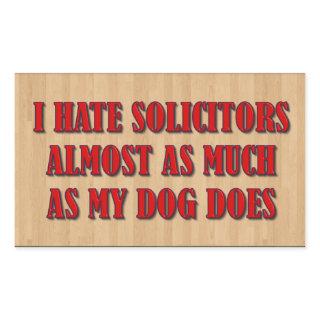 I Hate Solicitors Rectangular Sticker