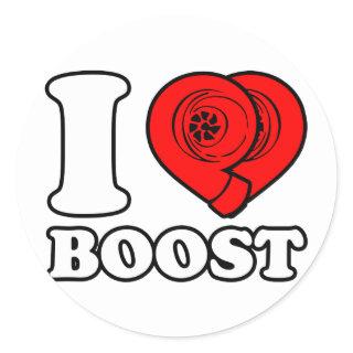 I Heart Boost Classic Round Sticker