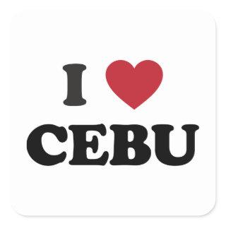 I Heart Cebu Philippines Square Sticker