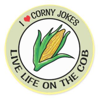 I Heart Corny Jokes Sticker