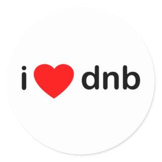 I Heart DNB Classic Round Sticker
