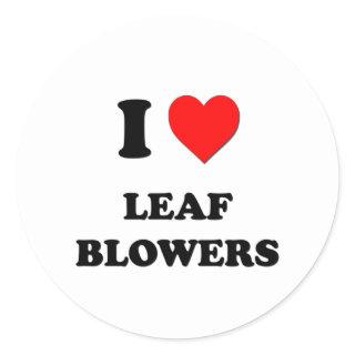 I Heart Leaf Blowers Classic Round Sticker