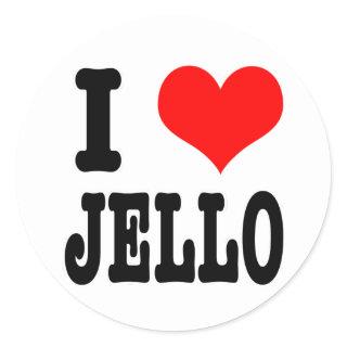 I HEART (LOVE) jello Classic Round Sticker