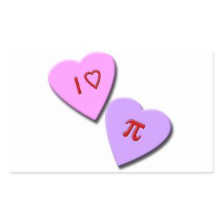 I Heart Pi Candy Hearts Rectangular Sticker