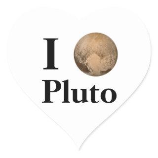 I Heart Pluto Heart Sticker