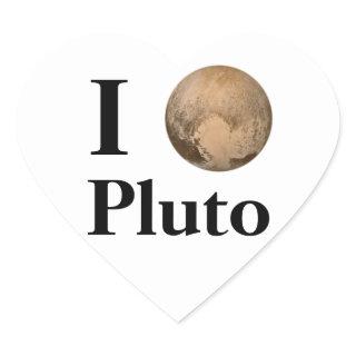 I Heart Pluto Heart Sticker